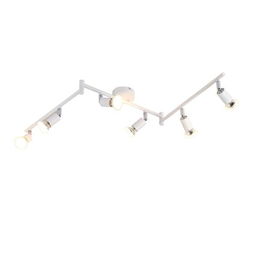Plafonnier LED 6 Spots Gu10 - Spot De Plafond Lampe De Plafond Moderne Intérieur Blanc