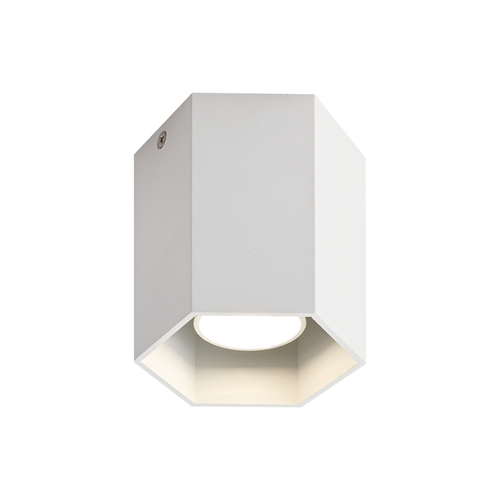 Spot Plafonnier En Saillie Blanc Gu10 Aluminium Moderne Sans Ampoule