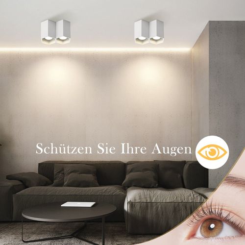 2 Spots De Plafond Spot En Saillie Blanc Plafonnier Gu10 Spot En Saillie Luminaire Moderne