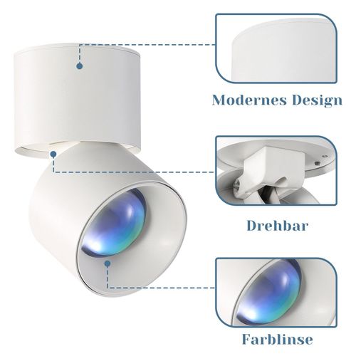 Spot LED Lampe Coucher De Soleil Pivotant à 350° Chambre Moderne Intérieur