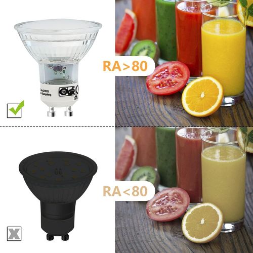 Lot De 10 Ampoules LED Gu10 Blanc Chaud 4w - Par16 Spot Encastrable Angle De Faisceau 120° 3000k