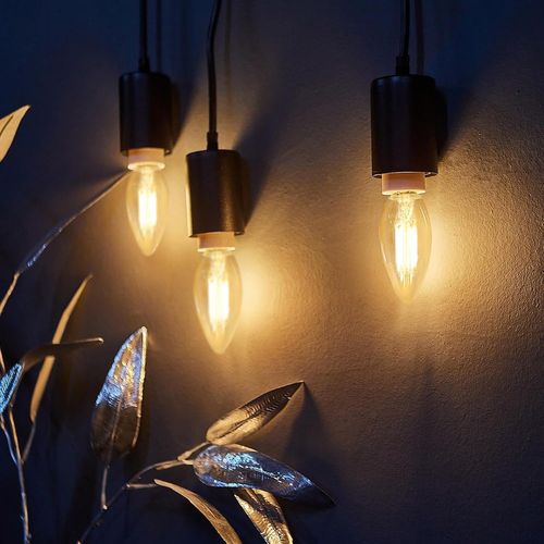 Ampoule LED E14, Blanc Chaud, 6 Pièces, 4w, Lampe Bougie, Filament Vintage, 2700k