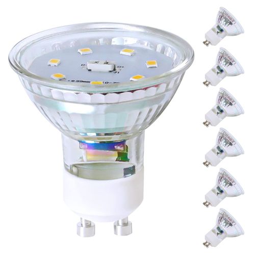 Lot 6 Ampoules LED Gu10 5w Blanc Neutre 4000k 110° Non Dimmable