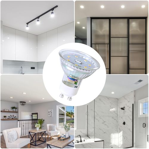Lot De 10 Ampoule LED Gu10 Blanc Chaud 5w Remplace 50w, Économie D'énergie 3000k