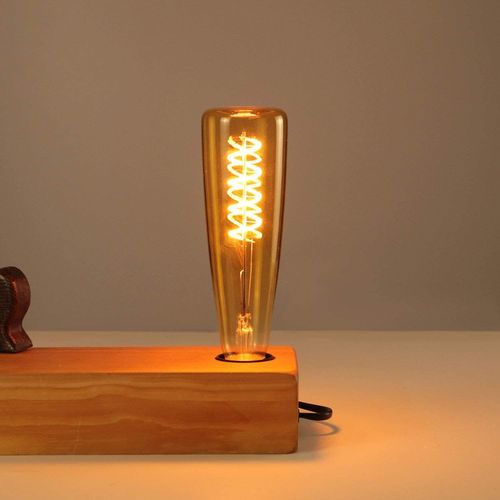 Ampoule LED E27 Edison 4w Bouteille Vin 2200k Or Filament Spirale Rétro