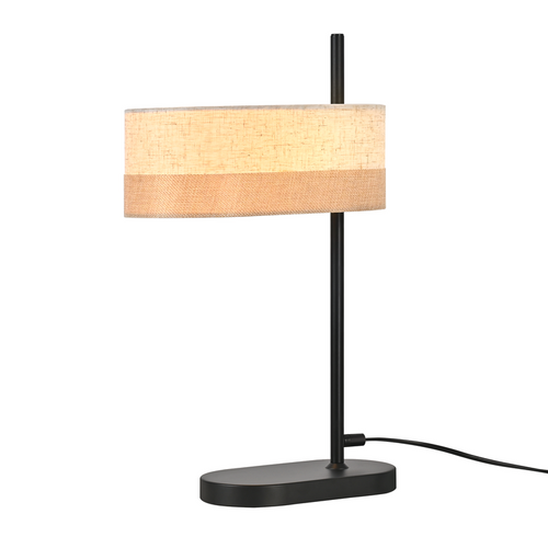 Lampe De Table Vintage Salon - Lampe De Chevet Noire En Tissu E14 Avec Câble(sans Ampoule)