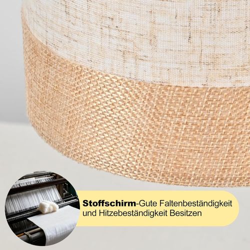 Lampe De Table Vintage Salon - Lampe De Chevet Noire En Tissu E14 Avec Câble(sans Ampoule)