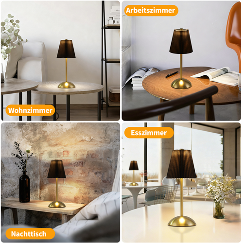 Lampe De Table Sans Fil Lot De 2 - Lampe Chevet LED Tactile Dimmable, USB Rechargeable