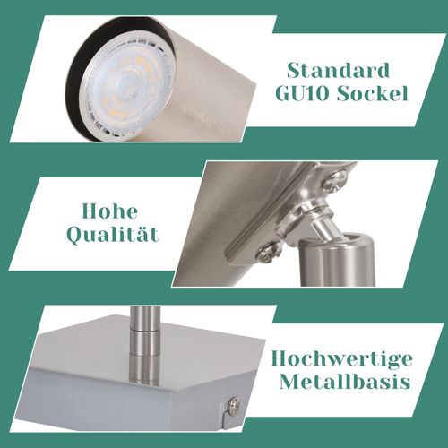 Spot De Plafond 1 Flamme Lampe De Couloir Gu10 - LED Spot De Plafond Nickel 330° Sans Ampoules