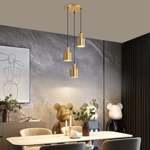 Suspension Table à Manger Lampe Suspendue Lampe Suspension Vintage 3 Flammes Ronde Design E27