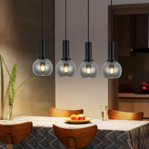 Suspension Pour Table à Manger Lampe Suspendue En Verre 4 Flammes Lampe De Salle à Manger E27