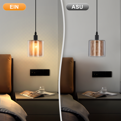 Lampe Suspendue Vintage 1 Flamme Doré Avec Prise Et Interrupteur Lampe Suspendue E14