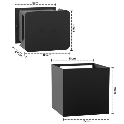 Applique Murale LED Intérieur/extérieur : Lot De 2 Lampes Extérieures Blanc Chaud Ip65