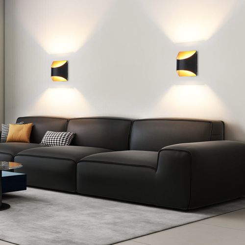 Applique Murale Noire Et Dorée - Appliques Murales Modernes Pour Escaliers, Chambre D'enfant