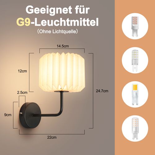 Applique Murale D'intérieur Pour Chambre à Coucher Éclairage Mural De Couloir Vintage G9