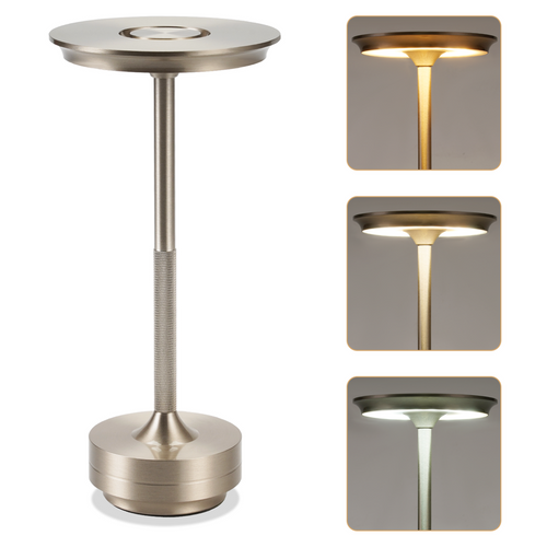 Lampe De Chevet Sans Fil à Piles Lampe De Table LED Tactile à Intensité Variable