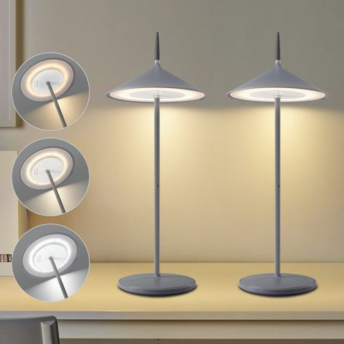 Lampe De Table Sans Fil Lampe De Chevet Batterie Lot De 2 Lampes De Table LED 1800mha Rechargeable