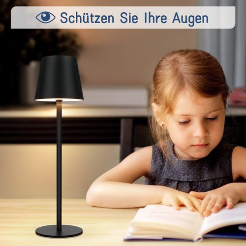 Lampe De Table à Piles, Lampe De Chevet Sans Fil Lampe De Table LED 2600 Mha, Lot De 2 Rechargeables