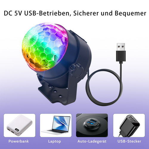 Boule Disco LED Disco Light Party Light Boule Disco Music Control Avec USB Disco Light Ball Music