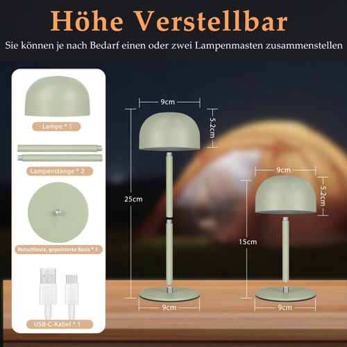 Lampe De Table LED Sans Fil, Lot De 2 : Lampe De Table Tactile à Intensité Variable