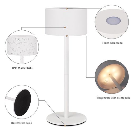Lampe De Table LED Sans Fil, Lot De 2 : Lampe De Table Tactile à Intensité Variable