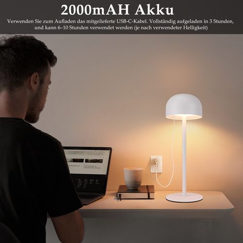 Lampe De Table LED Sans Fil : Lampe De Table Tactile à Intensité Variable