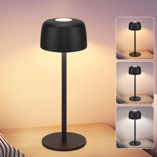 Lampe De Table LED Sans Fil, Lampe De Chevet à Réglage Continu Avec Batterie