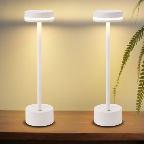 Lampe De Table LED à Piles, Sans Fil, à Intensité Variable, Rechargeable Par USB-c, Tactile