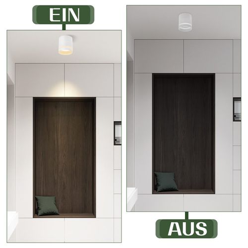 Spot LED En Saillie Blanc Spot De Plafond 5w Acrylique Blanc Chaud Spot En Saillie Avec Gx53 3000k