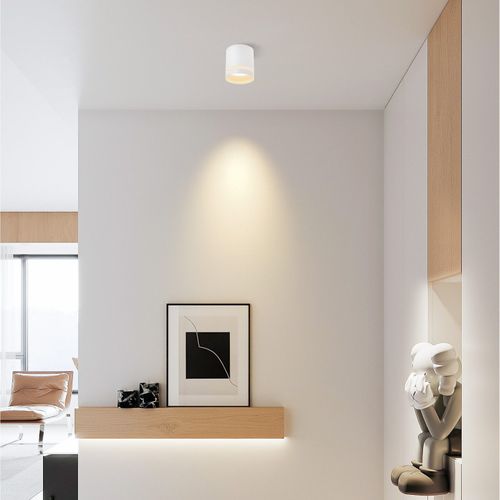 Spot LED En Saillie Blanc Spot De Plafond 5w Acrylique Blanc Chaud Spot En Saillie Avec Gx53 3000k