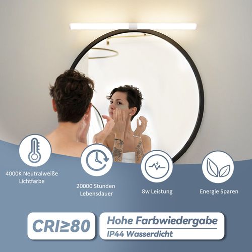 Lampe De Miroir De Salle De Bain LED 8w 60cm Lampe De Salle De Bain Murale