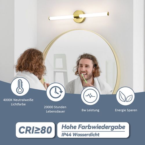 Applique Murale De Salle De Bain à LED  8w, Lampe De Salle De Bain, Lampe Murale De Salle De Bain