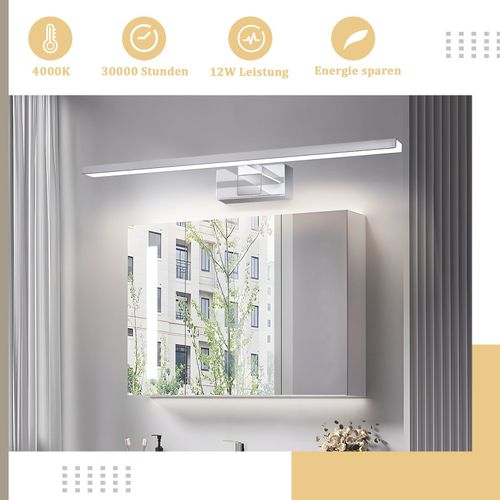 Lampe Miroir LED  Pour Salle De Bain, Applique Murale 12 W, 4 000 K, 60 Cm
