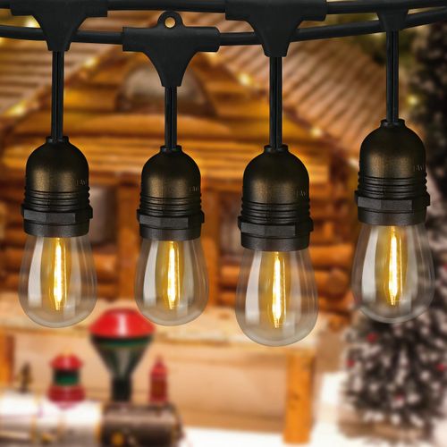 Guirlande Lumineuse LED Intérieur Extérieur Ampoules Guirlande Lumineuse 7,6 M/15 M 16-flamme