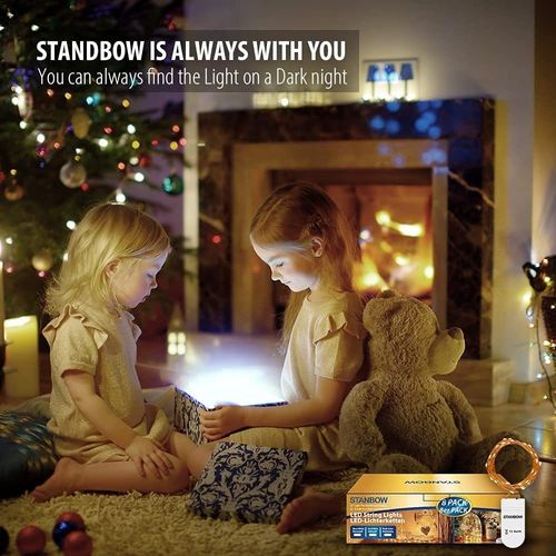 Guirlande Lumineuse LED Pack De 8 Fil De Cuivre Blanc Froid 2m Avec Chaîne Lumineuse à Batterie