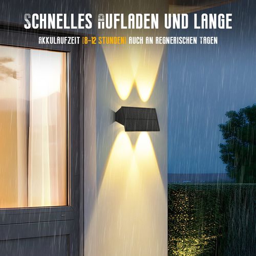 Applique Murale Solaire D'extérieur  Appliques Murales Extérieures Étanches Blanc Chaud Appliques