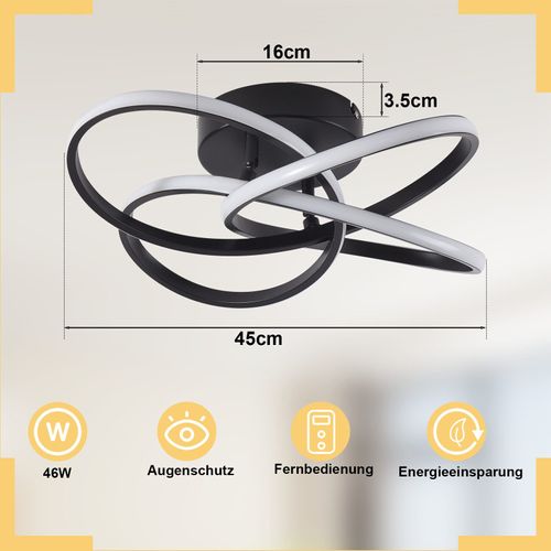 Plafonnier LED Pour Chambre à Coucher - 28 W, 3 000 K, Blanc Chaud, Lampe De Couloir