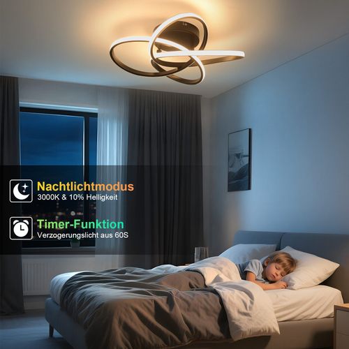 Plafonnier LED Pour Chambre à Coucher - 28 W, 3 000 K, Blanc Chaud, Lampe De Couloir