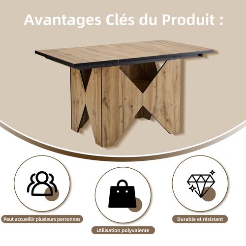 Table à Manger 4-6 Personnes Rectangulaire 138,5cm - Bois