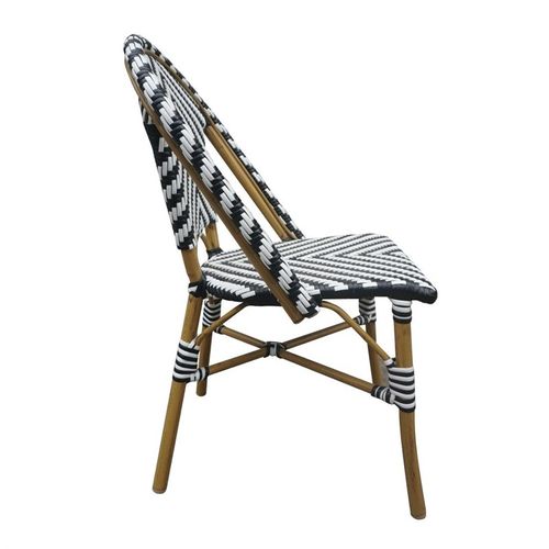 Chaise Style Parisien En Rotin Noire - Lot De 2 -