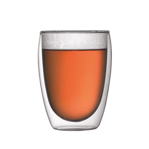 Chambord Set Cafetière à Piston - 8 Tasses - 1l - Gris - Avec 2 Verres Double Paroi Pavina 0,35l