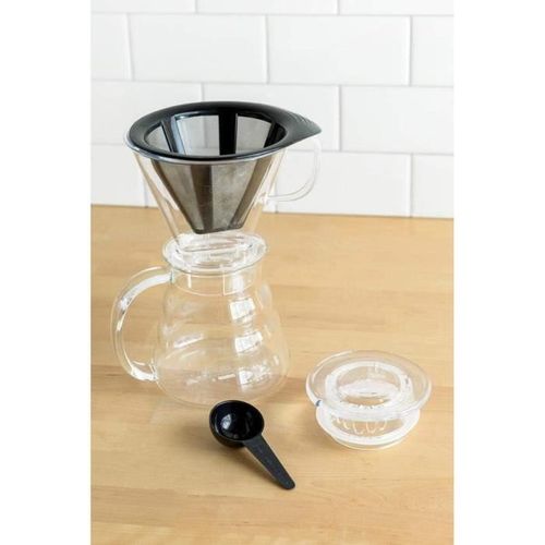 Cafetiere - Melior - Filtre Permanent Maille Inox - 8 Tasses - 1.0 L - Transparent