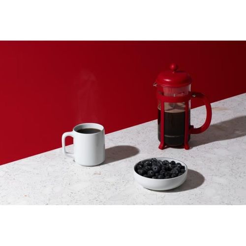 Cafetiere à Piston - Java - Monture Et Couvercle En Plastique - 8 Tasses - 1 L - Rouge