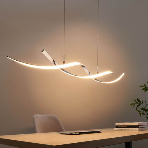 Suspension LED Double Barres Ondulées 110 Cm - Galba
