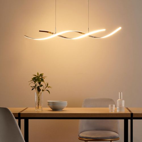 Suspension LED Double Barres Ondulées 110 Cm - Galba