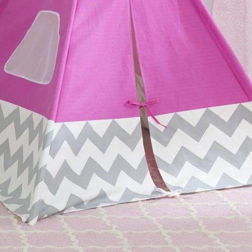 Tipi Deluxe Léger Et Résistant Avec Fenêtres En Maille - Rose