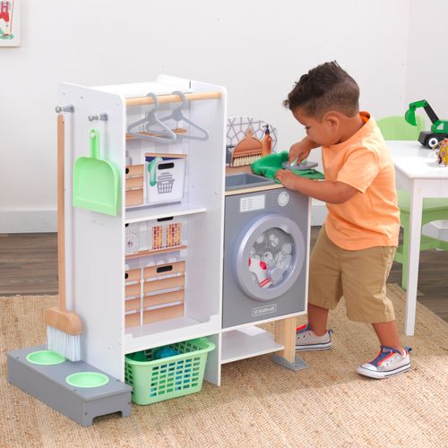Cuisine Et Buanderie 2-en-1 Pour Enfants - 10 Accessoires Inclus