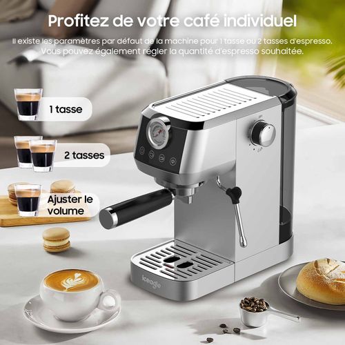 Machine à Café Semi-automatique Cm1665b 1350w, 20 Bar Cafetière Filtre 1,3 L