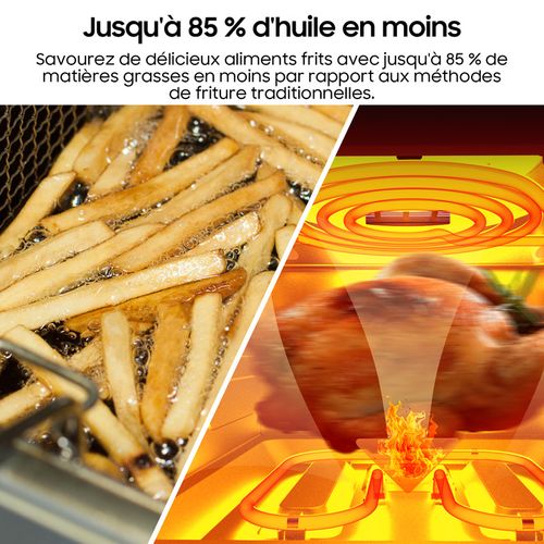 Air Fryer XXL 8l 2100w Friteuse Sans Huile Avec Double Resistance, 8 En 1, Metal, Ecran Tactile