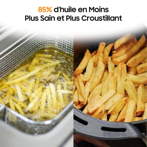 Friteuse Air Fryer 9L - XXL avec Fenêtre - Friteuse à Air, 1800W, 8 en 1, Recettes
